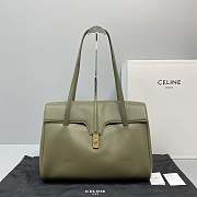 KITLIFE CELINE LARGE SOFT 16 BAG IN SMOOTH CALFSKIN ARMY GREEN - 60051 - 38x26x18 cm - 1