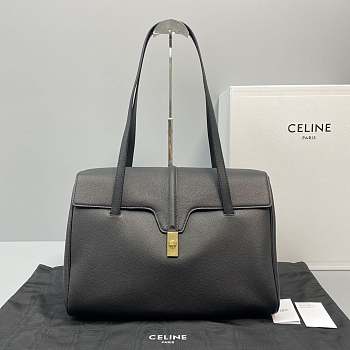 KITLIFE CELINE LARGE SOFT 16 BAG IN SMOOTH CALFSKIN BLACK - 60051 - 38x26x18 cm