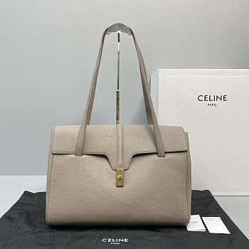 KITLIFE CELINE LARGE SOFT 16 BAG IN SMOOTH CALFSKIN GREY - 60051 - 38x26x18 cm