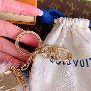 Kitlife Louis Vuitton Hair Ball mirror keychain pendant - 6