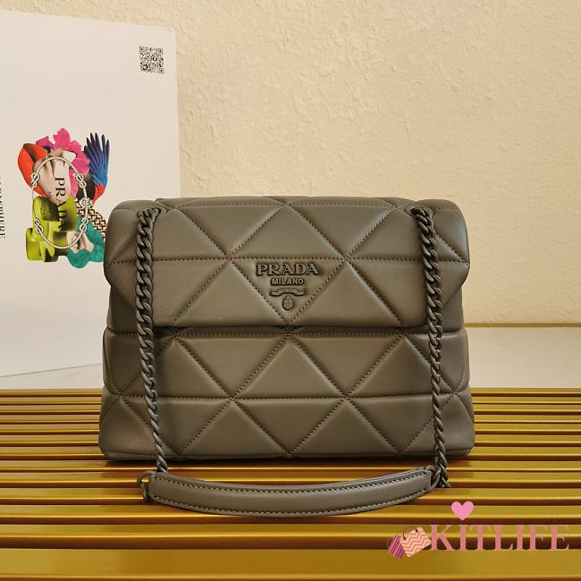 Kitlife Prada Nappa Leather Prada Spectrum Bag Green - 27 × 18.5 × 9cm - 1