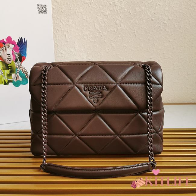 Kitlife Prada Nappa Leather Prada Spectrum Bag Brown - 27 × 18.5 × 9cm - 1