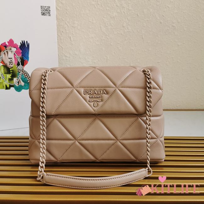 Kitlife Prada Nappa Leather Prada Spectrum Bag Beige - 27 × 18.5 × 9cm - 1