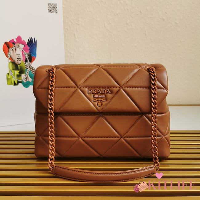Kitlife Prada Nappa Leather Prada Spectrum Bag Light Brown - 27 × 18.5 × 9cm - 1