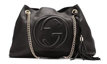 Kitlife Gucci Soho Shoulder Bag Chain Strap Medium Black - 38x27x14cm