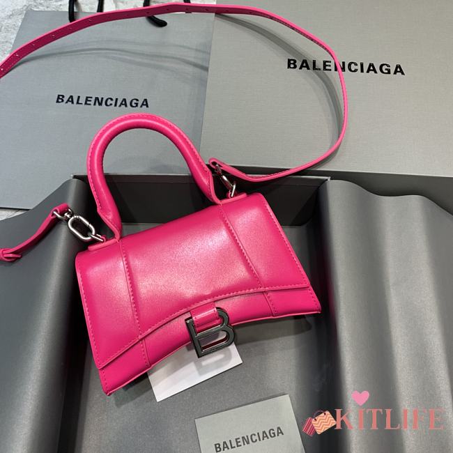 Kitlife Balenciaga Pink Hourglass Top Handle Bag Small - 19x8x11 cm - 1