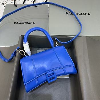 Kitlife Balenciaga Blue Hourglass Top Handle Bag Small - 19x8x11 cm