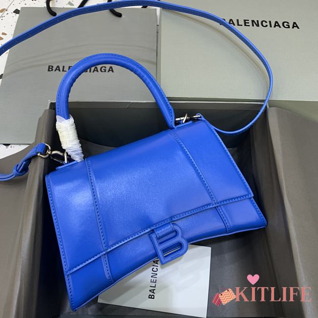 Kitlife Balenciaga Blue Hourglass Top Handle Bag Medium - 23-10-14cm - 1