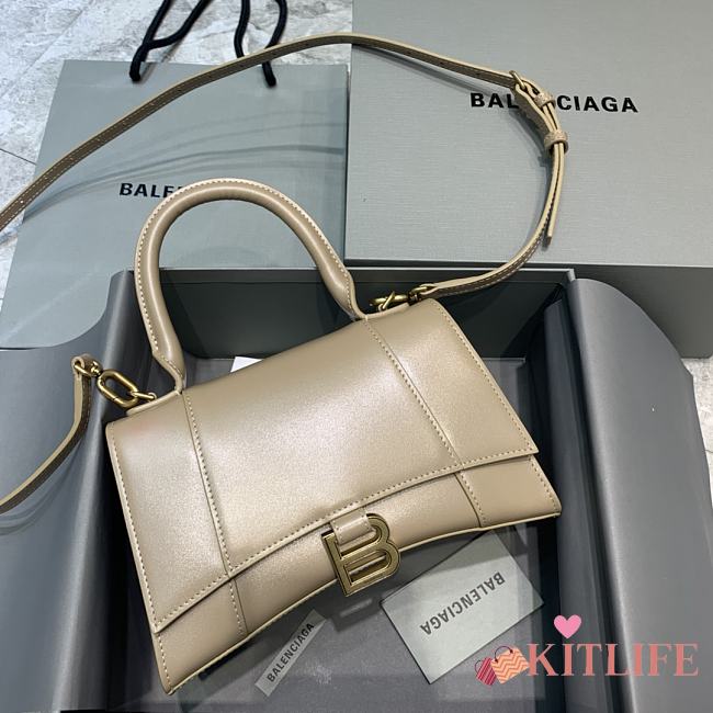 Kitlife Balenciaga Beige Hourglass Top Handle Bag Medium - 23-10-14cm - 1