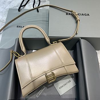 Kitlife Balenciaga Beige Hourglass Top Handle Bag Medium - 23-10-14cm