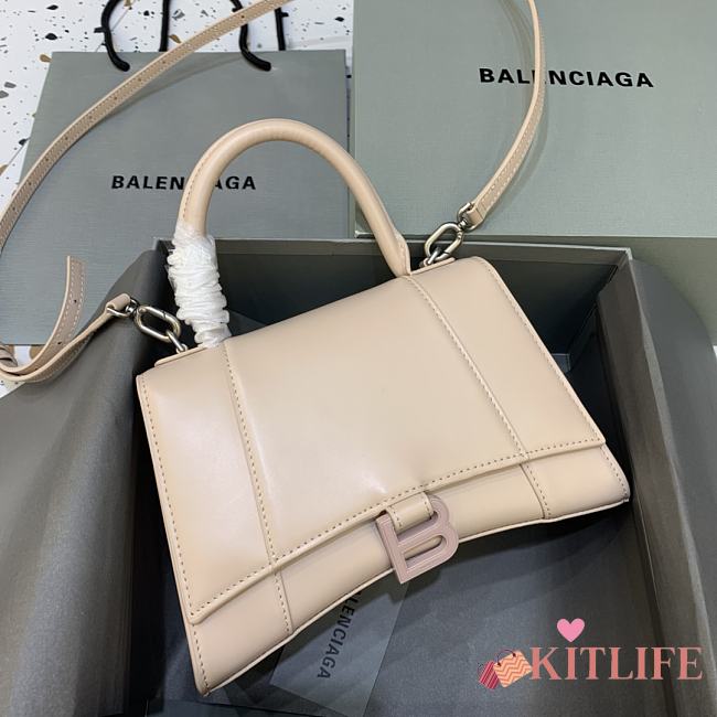 Kitlife Balenciaga Nude Hourglass Top Handle Bag Medium - 23-10-14cm - 1