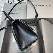 Kitlife Balenciaga Black Silver Hardware Hourglass Top Handle Bag Medium - 23-10-14cm - 6