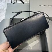 Kitlife Balenciaga Black Silver Hardware Hourglass Top Handle Bag Medium - 23-10-14cm - 4