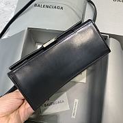 Kitlife Balenciaga Black Silver Hardware Hourglass Top Handle Bag Small - 19x8x11 cm - 5