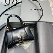 Kitlife Balenciaga Black Gold Hardware Hourglass Top Handle Bag Small - 19x8x11 cm - 1