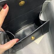 Kitlife Balenciaga Black Gold Hardware Hourglass Top Handle Bag Small - 19x8x11 cm - 3