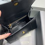 Kitlife Balenciaga Black Gold Hardware Hourglass Top Handle Bag Medium - 23-10-14cm - 2