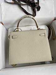 Kitlife Hermes Kelly Epsom leather white gold buckle - 28x25cm - 6