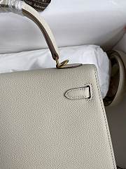 Kitlife Hermes Kelly Epsom leather white gold buckle - 28x25cm - 5