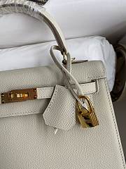 Kitlife Hermes Kelly Epsom leather white gold buckle - 28x25cm - 4