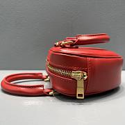 Kitlife Celine MEDIUM HEART IN TRIOMPHE CANVAS AND CALFSKIN RED - 60197 - 14.5x12x5cm - 4