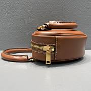 Kitlife Celine MEDIUM HEART IN TRIOMPHE CANVAS AND CALFSKIN BROWN - 60197 - 14.5x12x5cm - 6