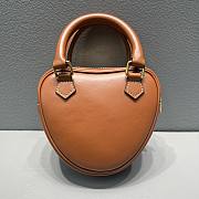 Kitlife Celine MEDIUM HEART IN TRIOMPHE CANVAS AND CALFSKIN BROWN - 60197 - 14.5x12x5cm - 2