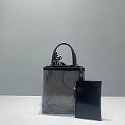 Kitlife Prada Small sequined mesh tote black bag - 22x20x18cm - 4