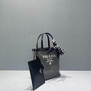 Kitlife Prada Small sequined mesh tote black bag - 22x20x18cm - 2