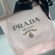 Kitlife Prada Small sequined mesh tote alabaster pink bag - 22x20x18cm - 3