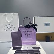 Kitlife Prada Small sequined mesh tote lily purple bag - 22x20x18cm - 1