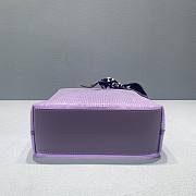 Kitlife Prada Small sequined mesh tote lily purple bag - 22x20x18cm - 2