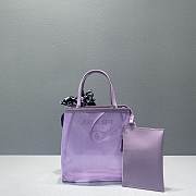 Kitlife Prada Small sequined mesh tote lily purple bag - 22x20x18cm - 3