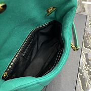 Kitlife YSL Loulou Puffer Linen Green Bag - 23×15.5×5.8cm - 6