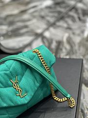 Kitlife YSL Loulou Puffer Linen Green Bag - 23×15.5×5.8cm - 4