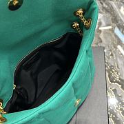 Kitlife YSL Loulou Puffer Linen Green Bag - 29×17×11cm - 2