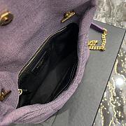 Kitlife YSL Loulou Puffer Linen Purple Bag - 23×15.5×5.8cm - 5