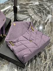 Kitlife YSL Loulou Puffer Linen purple Bag - 35×23×13.5cm - 3