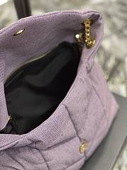 Kitlife YSL Loulou Puffer Linen purple Bag - 35×23×13.5cm - 2