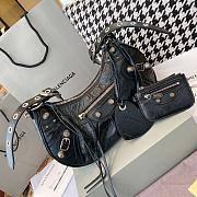 Kitlife Balenciaga Le Cagole Leather Shoulder Bag Black - 33×9×16cm - 3