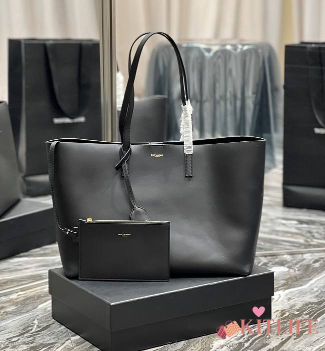 Kitlife YSL Shopping Tote Bag Black - 394195 - 38×28×13cm - 1