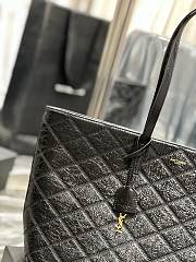 Kitlife YSL Shopping Tote Bag Calf Leather Black - 394195 - 38×28×13cm - 5