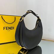 Kitlife Fendigraphy Small Black Nero leather bag - 8BR798 - 29x24.5x10cm - 3