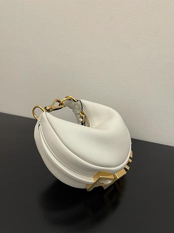 Kitlife Fendi Nano Fendigraphy White leather charm - 7AS089 - 16.5x14x5cm