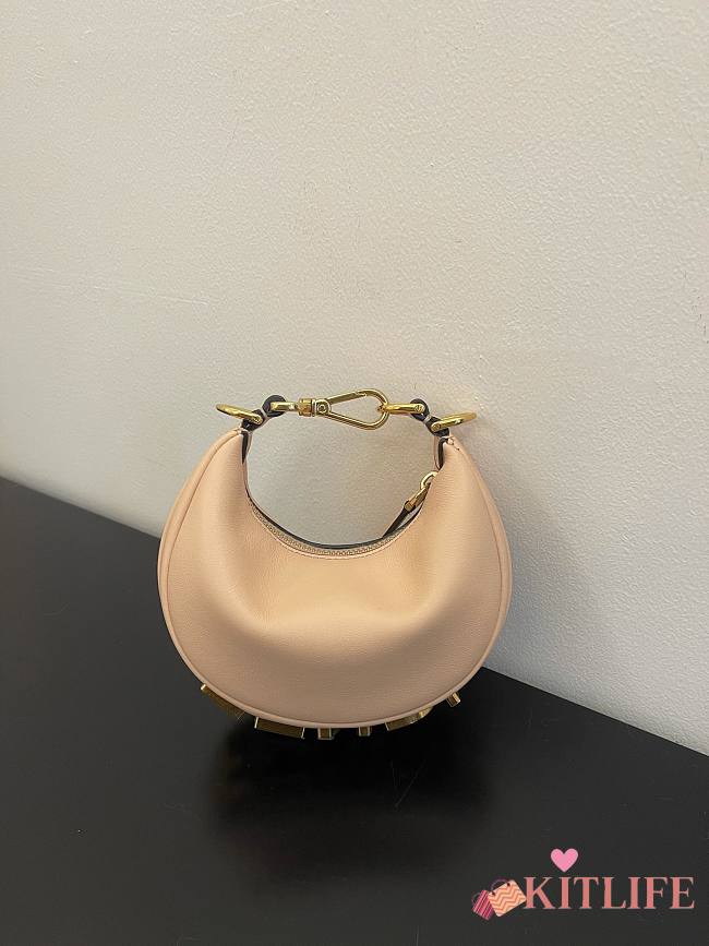 Kitlife Fendi Nano Fendigraphy Pink Rosa leather charm - 7AS089 - 16.5x14x5cm - 1