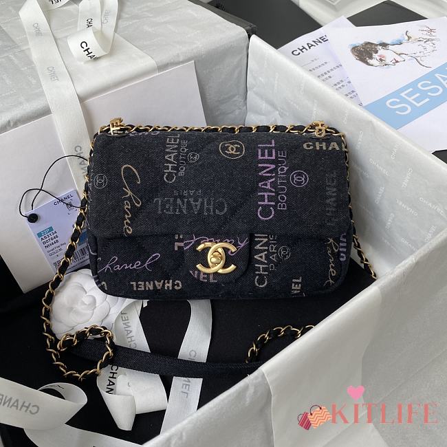 Kitlife Chanel Crow Denim CF - 23x14x8cm - 1