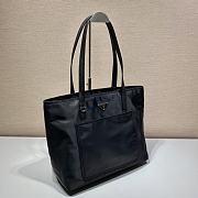 Kitlife Prada Re-Nylon black tote bag farbic leather - 1BG05 - 35x29x15.5cm - 4