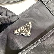 Kitlife Prada Re-Nylon black tote bag farbic leather - 1BG05 - 35x29x15.5cm - 2