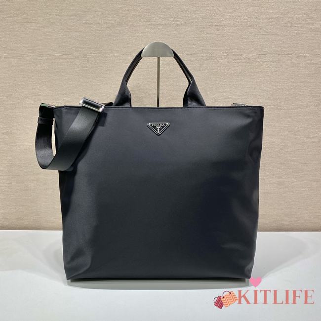 Kitlife Prada Nylon and Leather Tote Bag - VG086 - 40x38x16cm - 1