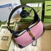 Kitlife Gucci Jackie 1961 small shoulder bag pink corduroy -  ‎636706 - 28x19x4.5c - 5